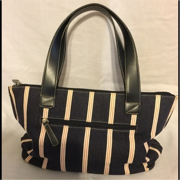Andrew Jones Handbags - Andrew Jones New York Blue & Tan Denim Handbag